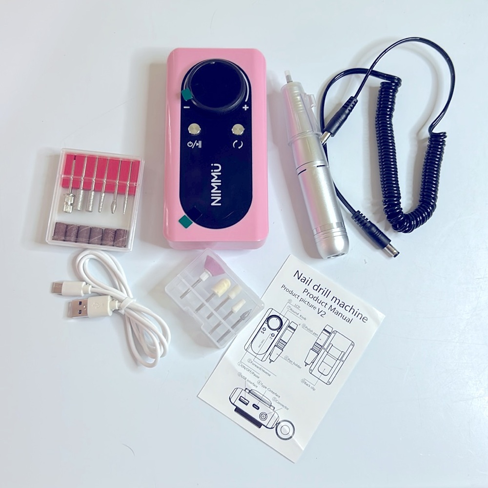 Pink 45000RPM Professional Cordless Rechargeable Nail File - Picture 6 of 10